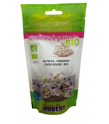 Graines &agrave; germer - Alfalfa - Cresson - Chou Rouge BIO