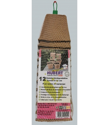Godets de Culture Carr&eacute;  8 cm 12 Pi&egrave;ces