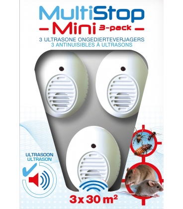 Anti Nuisibles &agrave; Ultrasons MultiStop Lot de 3 - Dont 0,24&euro; d'&eacute;coparticipation