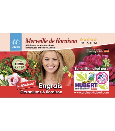 Dosette d'Engrais G&eacute;ranium & Floraison Mairol