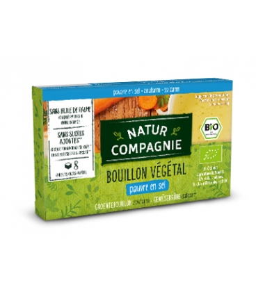 Cubes de bouillon v&eacute;g&eacute;tal BIO pauvre en sel
